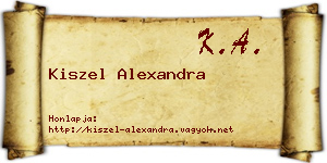 Kiszel Alexandra névjegykártya